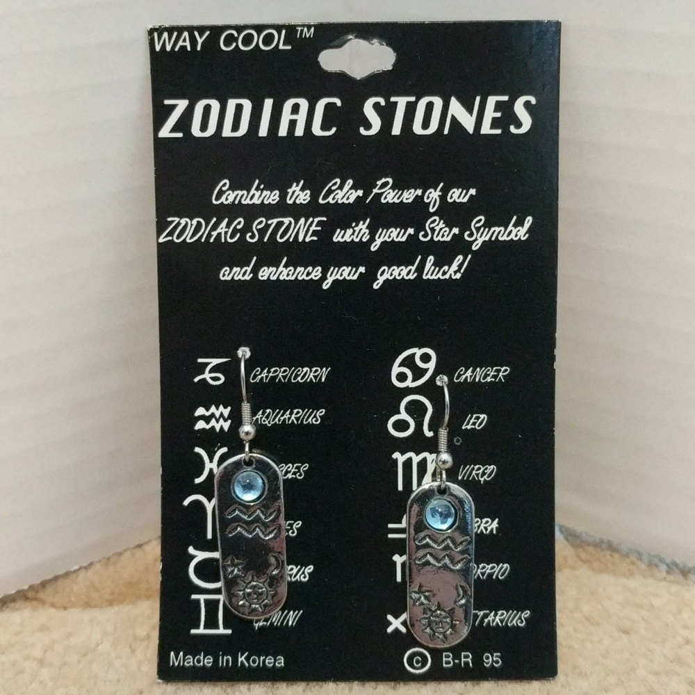 🌸3/$25 - Aquarius Zodiac Earrings